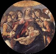 Sandro Botticelli The Madonna and the Nino with angeles oil on canvas